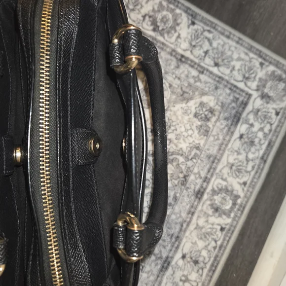 Coach Black Leather Mini Lillie Carryall - Picture 4 of 7